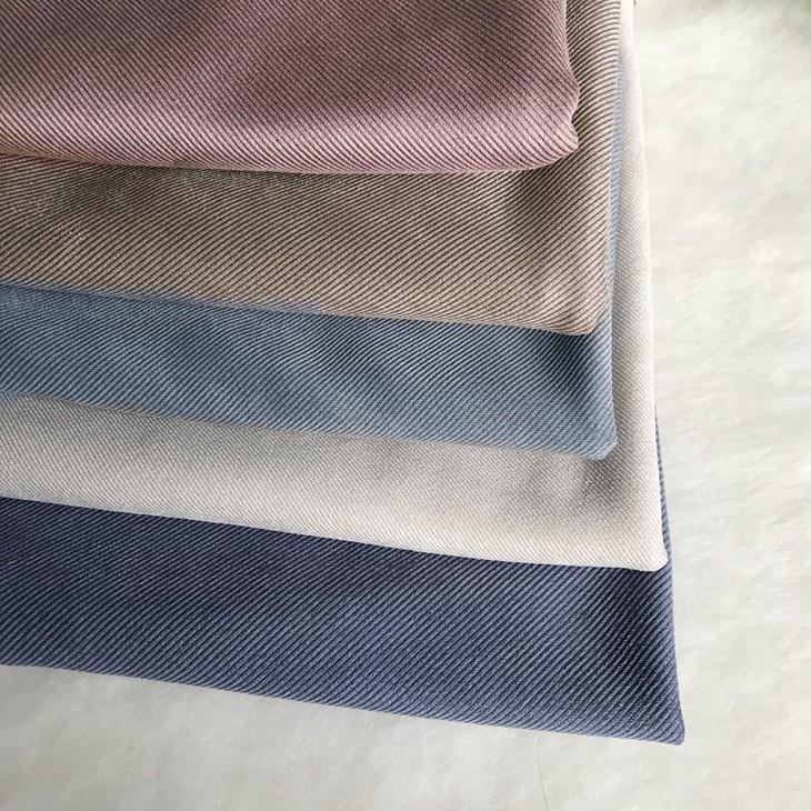 Stripe Faux Suede Fabric