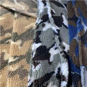 Tecido 100% poliéster Jacquard Sherpa